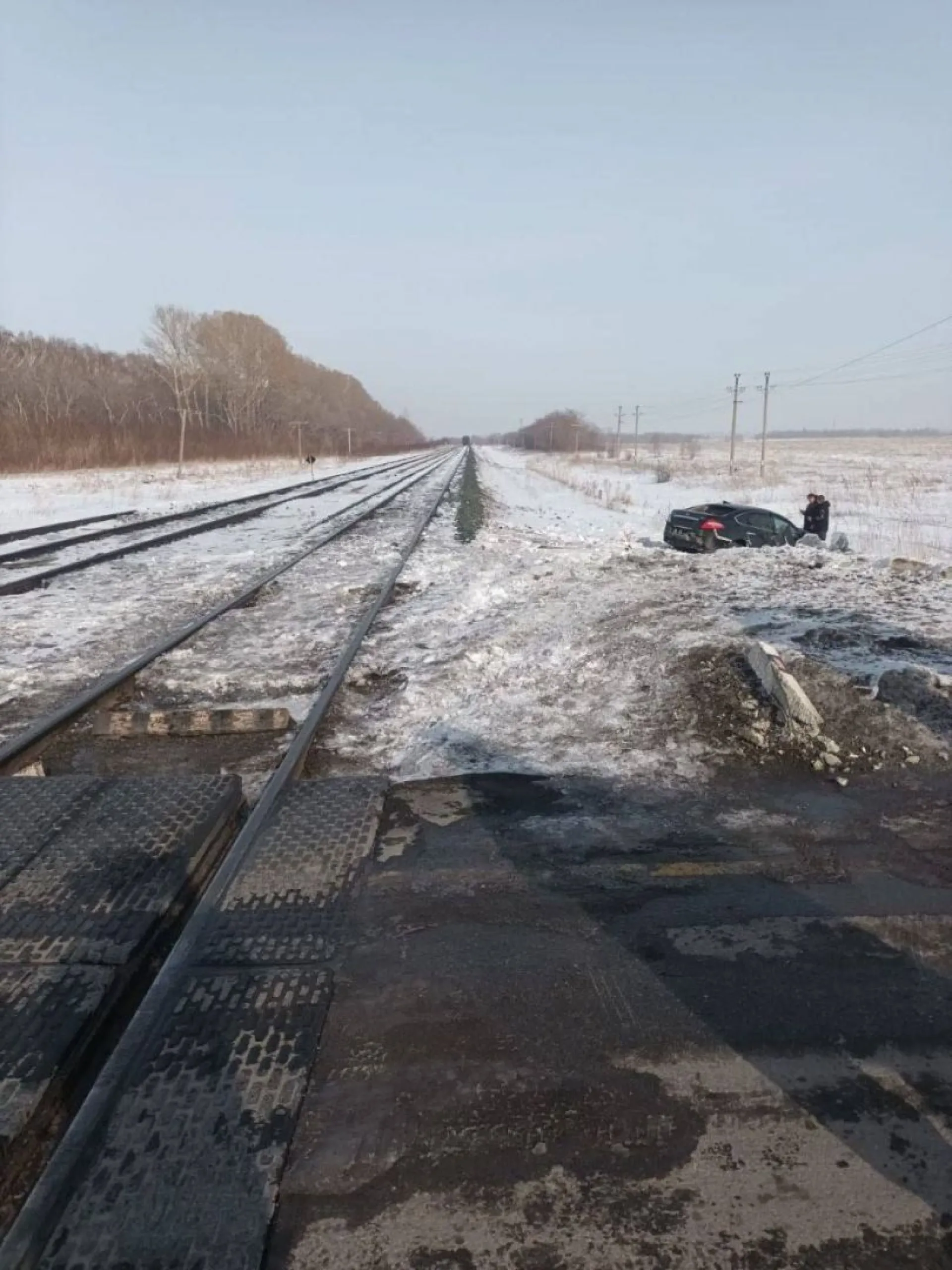 ДТП с участием тепловоза и автомобиля произошло в Алтайском крае