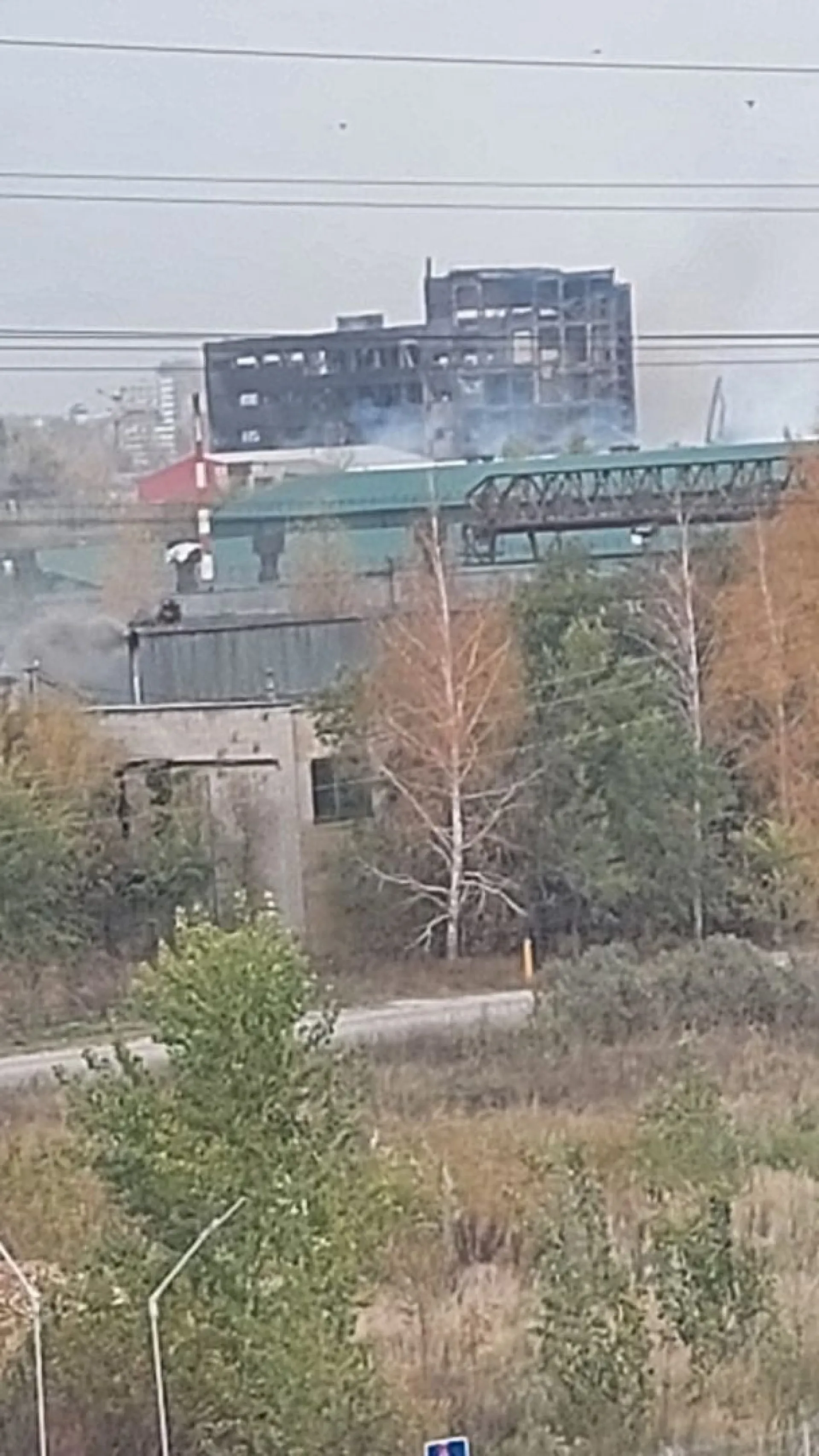 Пожар на Барнаульском мебельном комбинате удалось ликвидировать лишь к утру