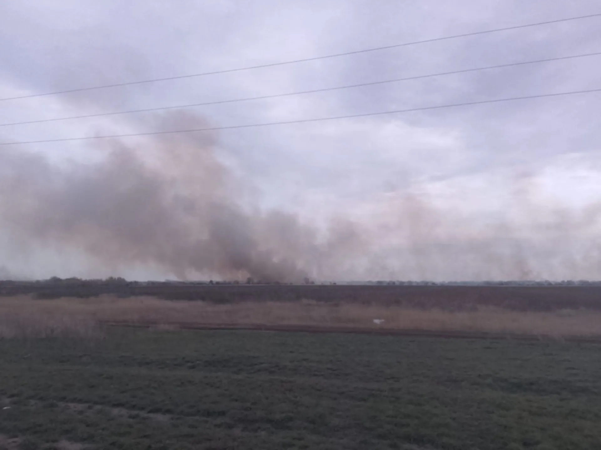 МЧС и администрация Рубцовского района контролируют очаги пожара в полях