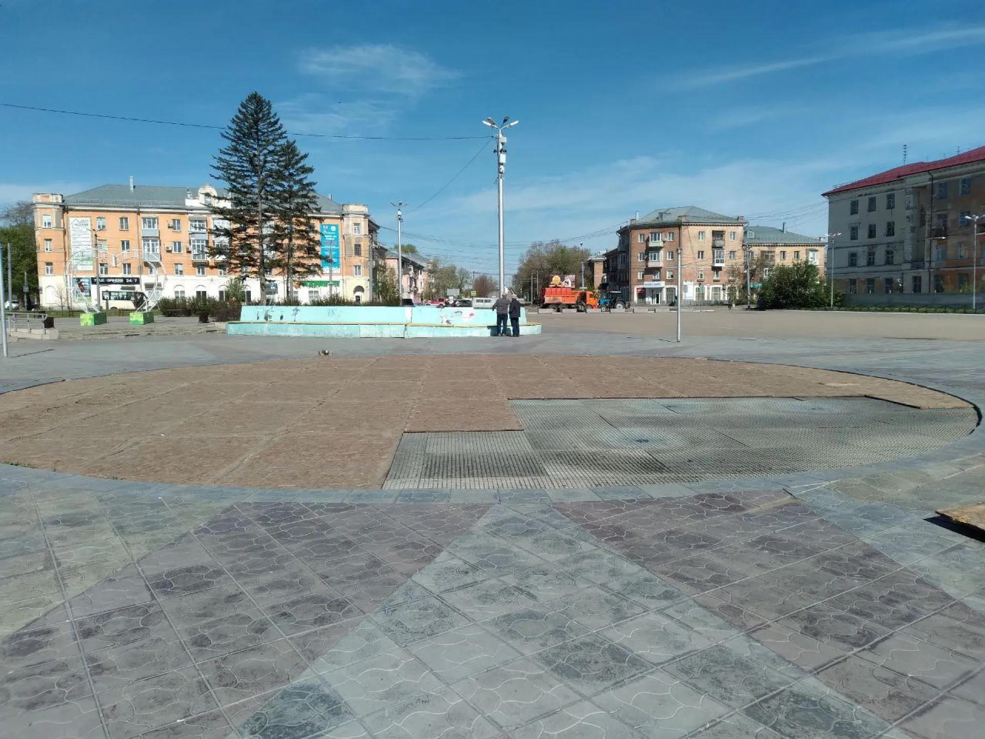 Фонтан на площади Ленина в Рубцовске скоро заработает