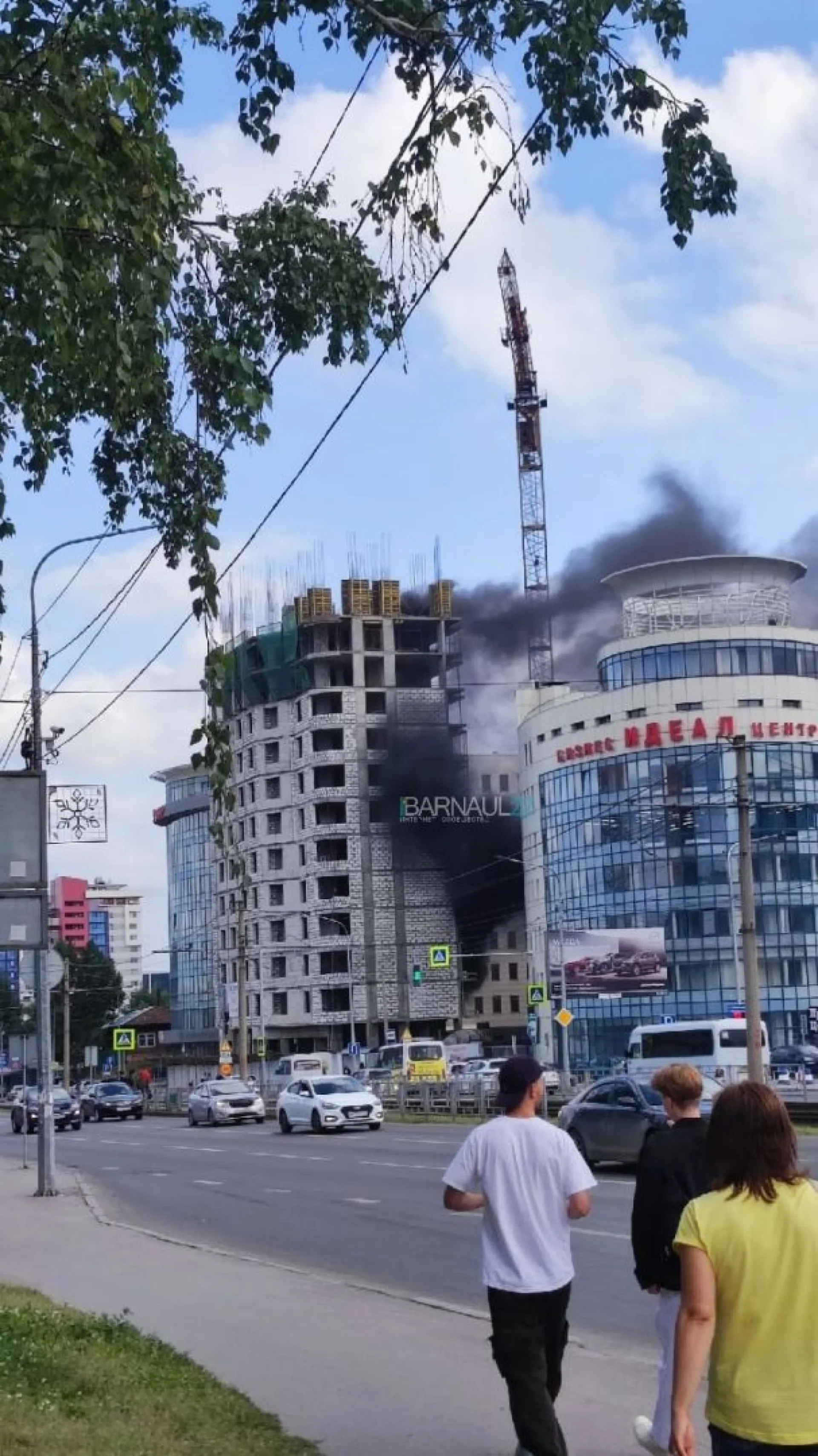 В центре Барнаула произошел пожар