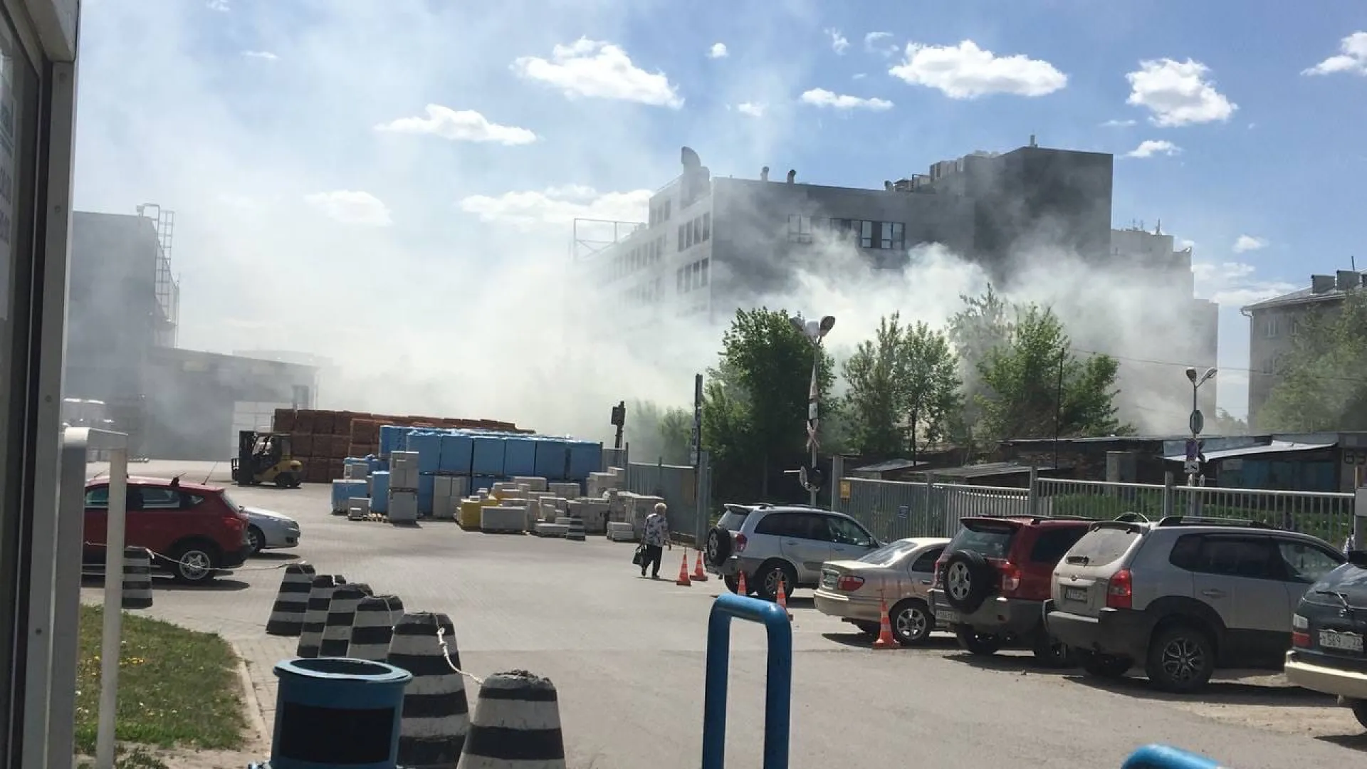 В центре Барнаула случилось возгорание