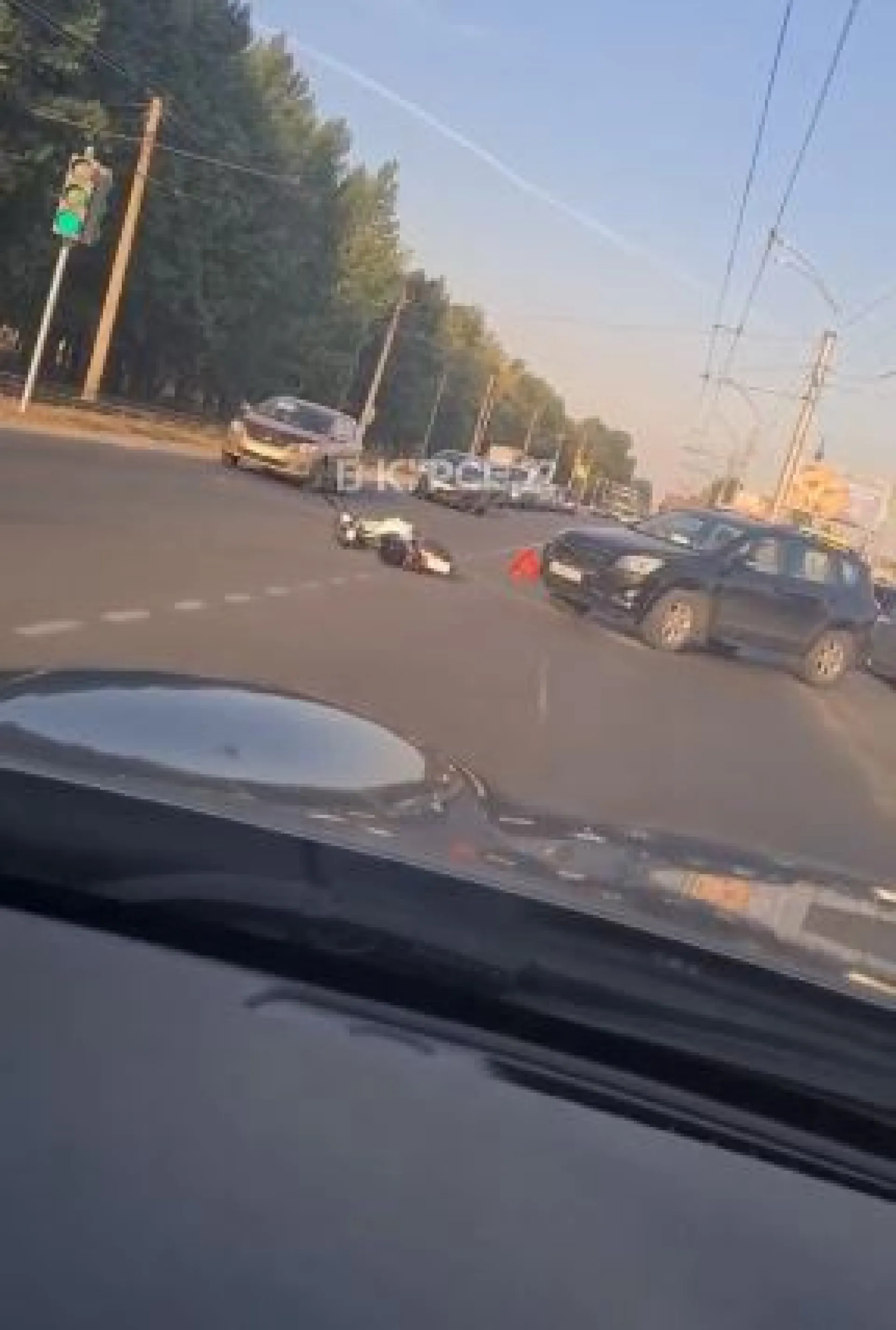 Авария с мотоциклистом произошла в Барнауле