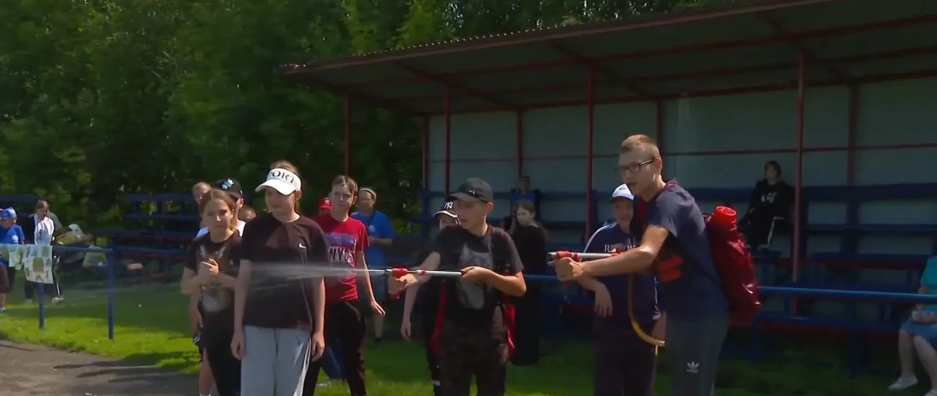 В селе Целинное провели пожарную эстафету для ребят из школьных лесничеств