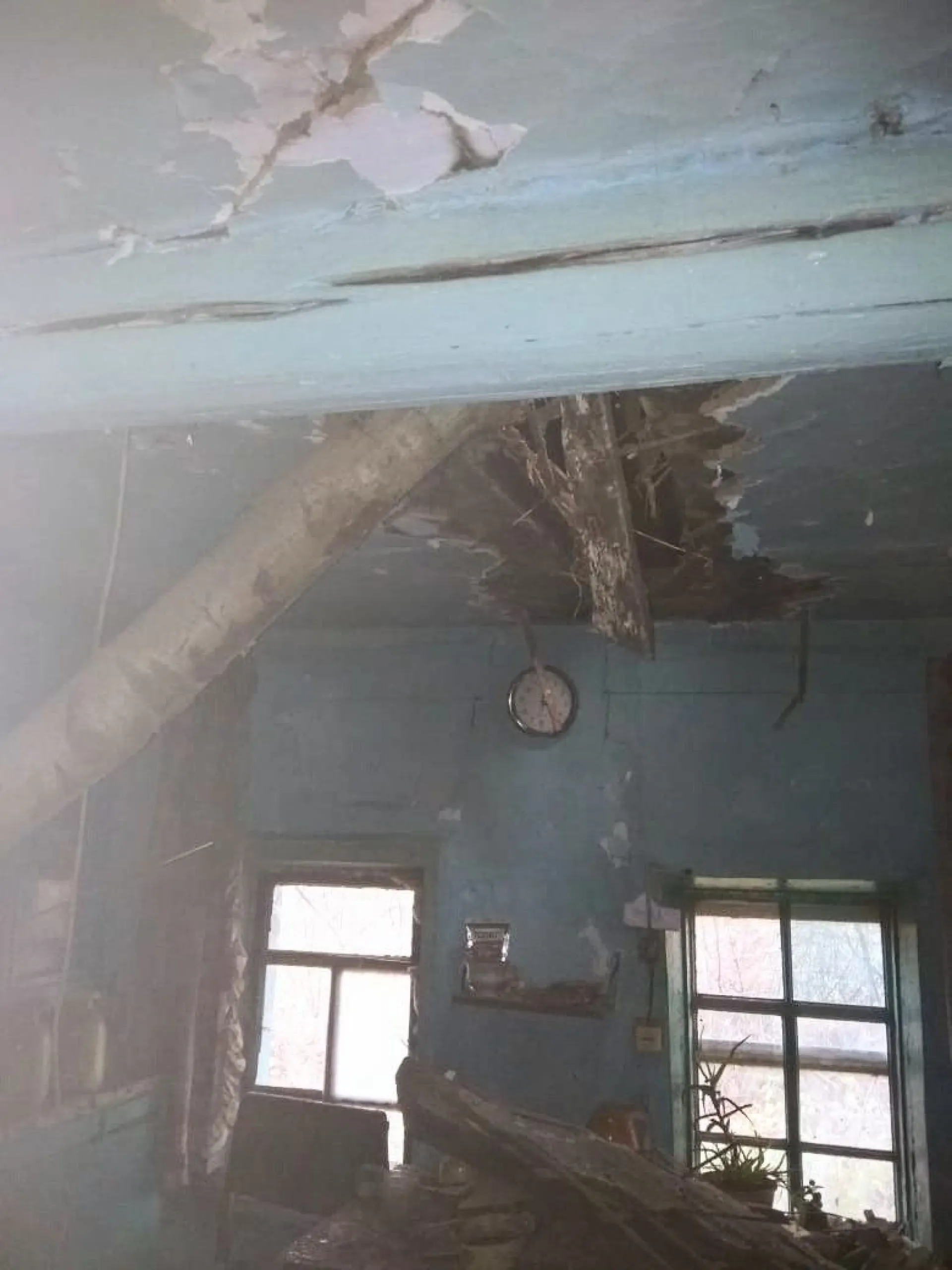 Тополь пробил крышу дома в Залесовском районе Тополь пробил крышу дома в Залесовском районе