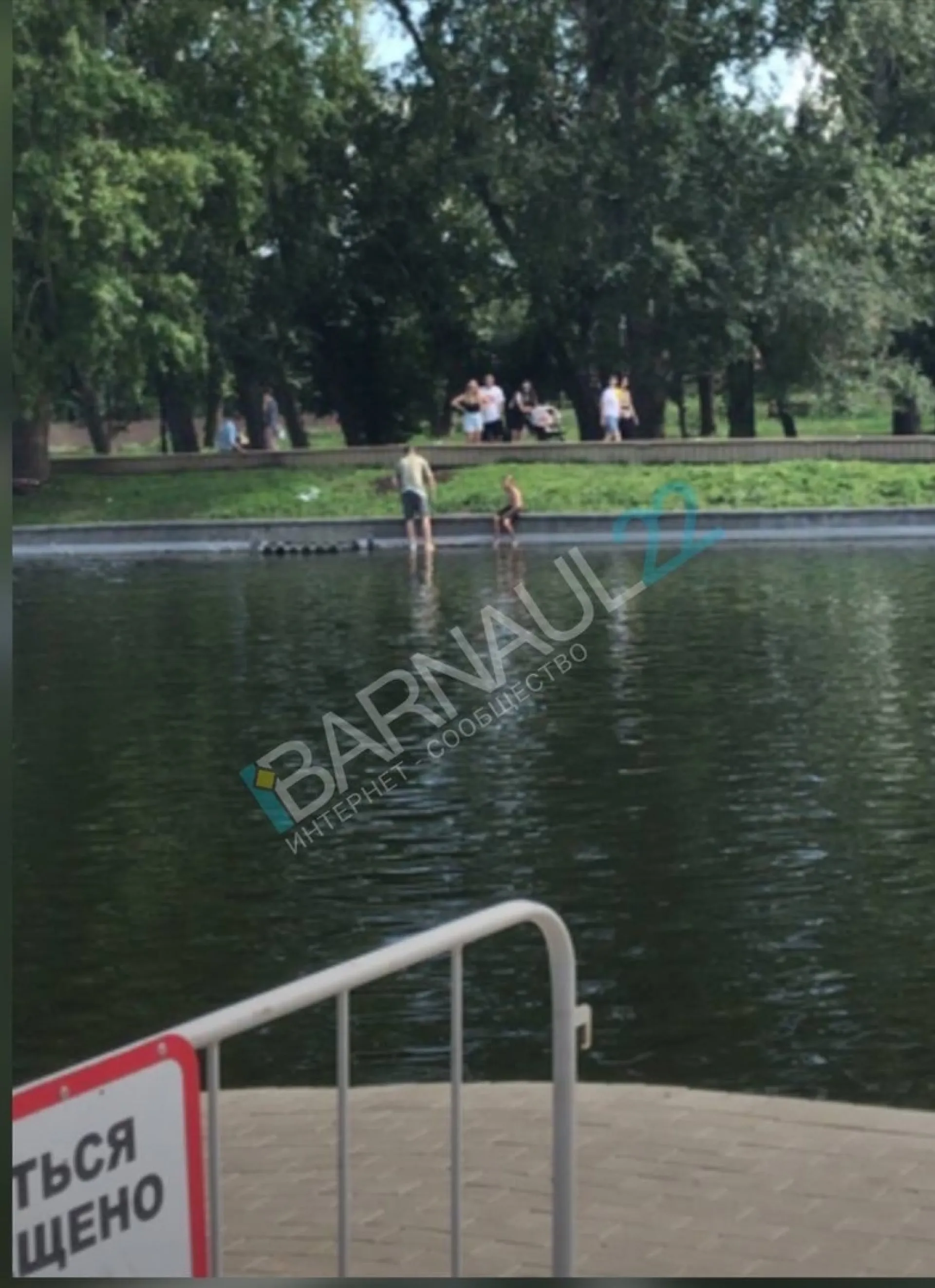 Ребёнок чуть не утонул в пруду барнаульского парка Ребёнок чуть не утонул в пруду барнаульского парка