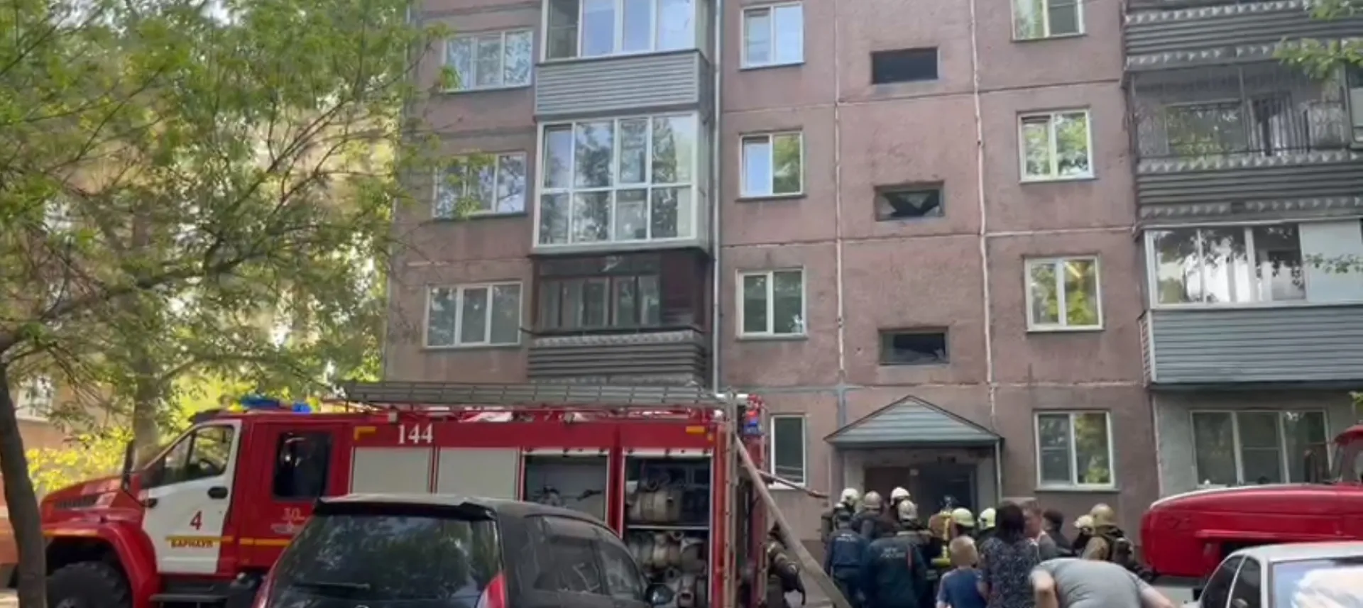 В жилом доме Барнаула произошел пожар