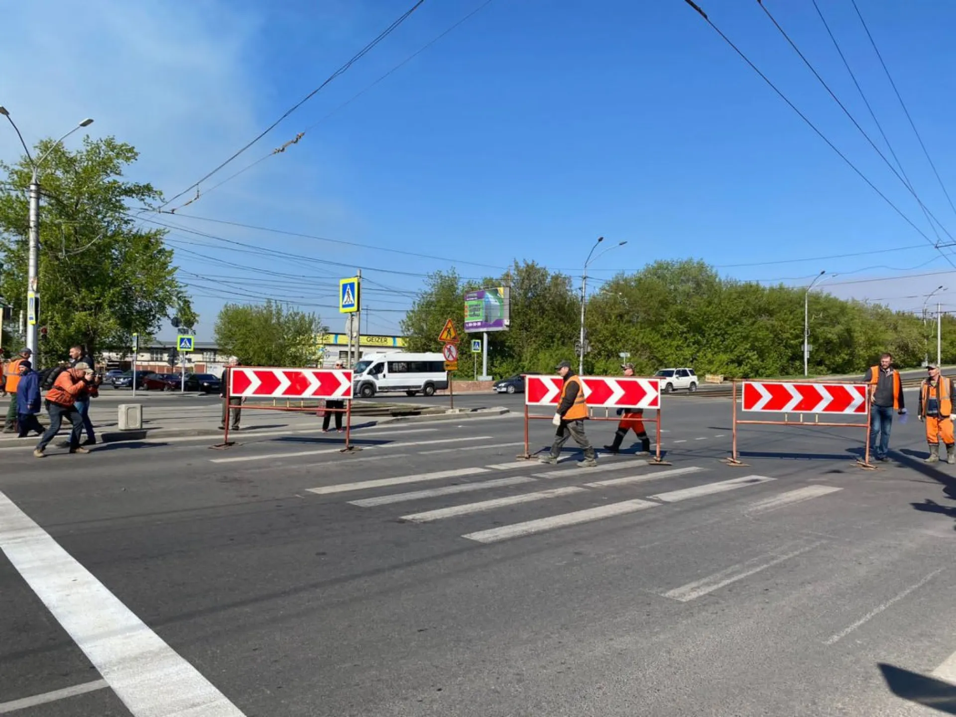 На проспекте Ленина в Барнауле началось строительство разворотного кольца