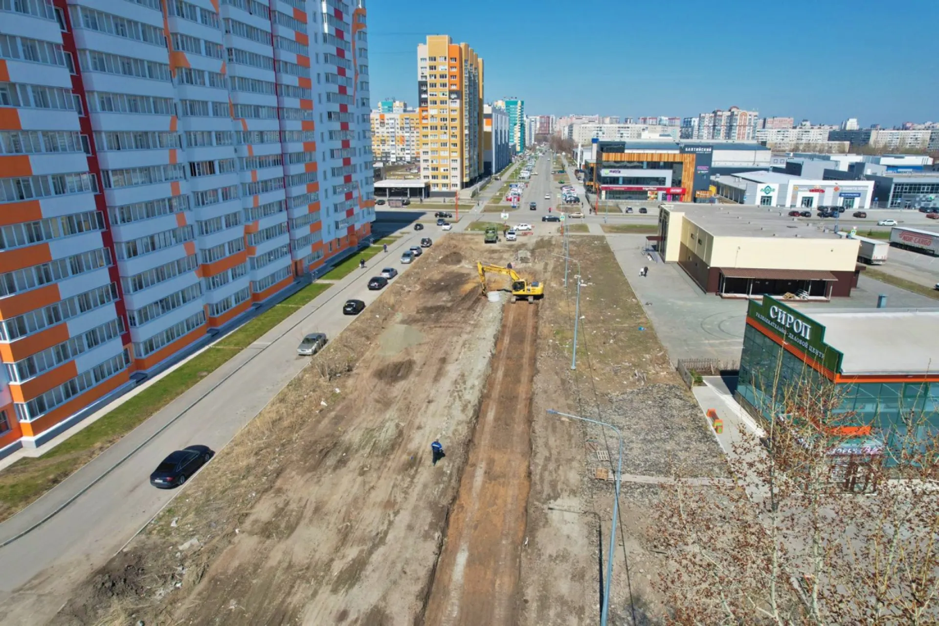 К строительству дороги на улице Сиреневой приступили в Барнауле