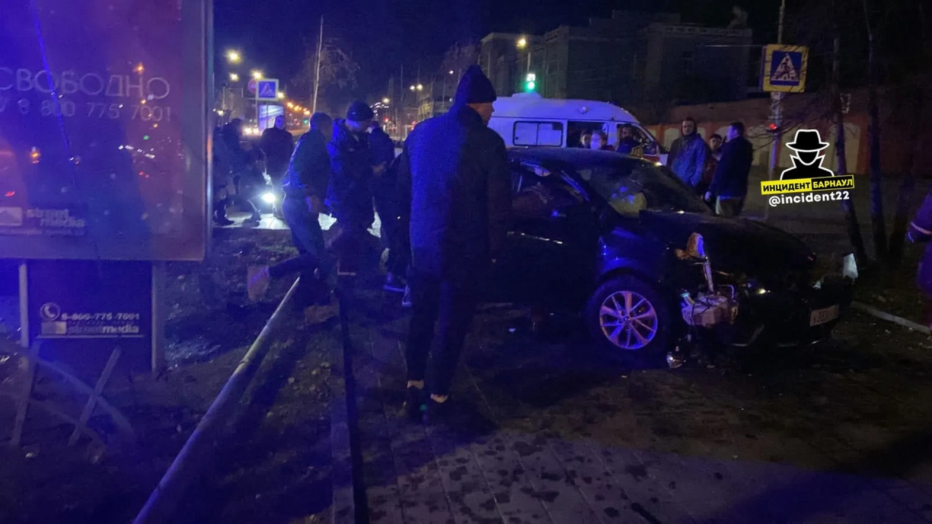 Суровое ДТП случилось в центре Барнаула ночью