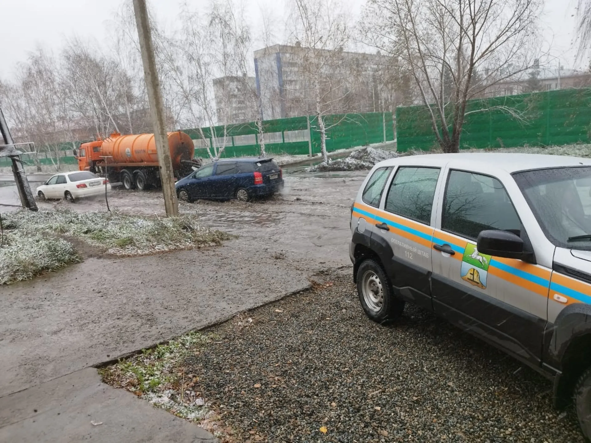 Дождевая вода топит улицы Бийска