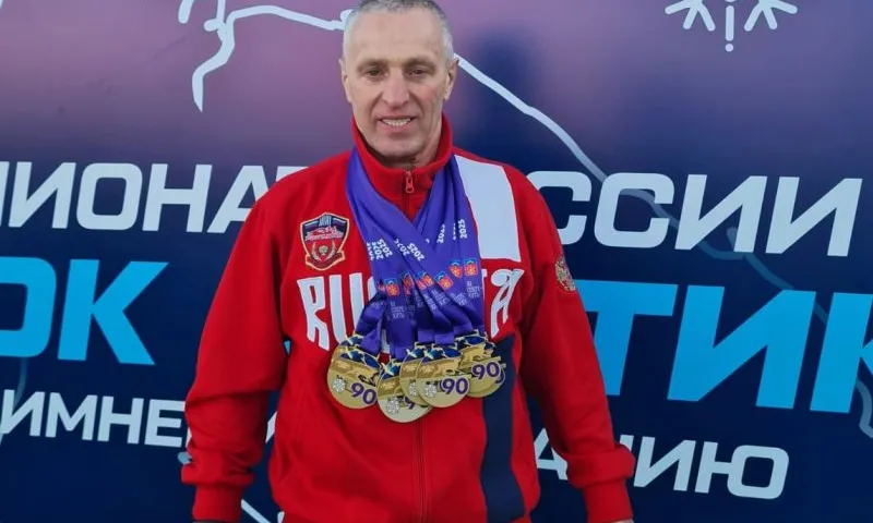 71-летний алтайский морж установил два рекорда России