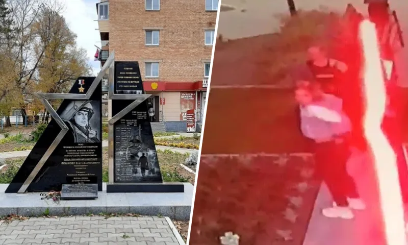 Две несовершеннолетние девушки осквернили памятник уроженцу Алтайского края
