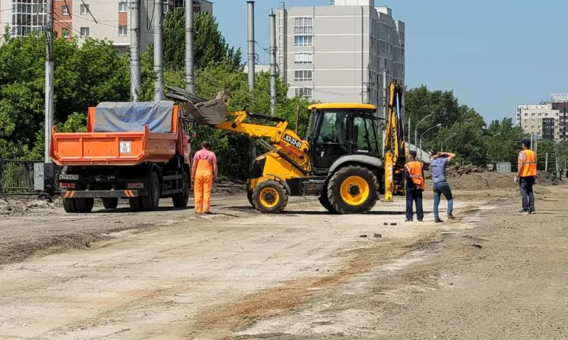 Первый этап демонтажа моста на Новом рынке в Барнауле завершен