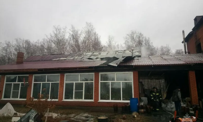 Крупный пожар произошел в Заринске