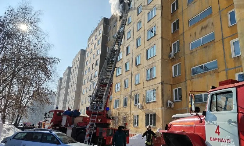 Жильцы девятиэтажки погибли при пожаре в Барнауле