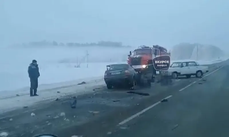 Два человека погибли в результате тройного ДТП на трассе в Алтайском крае