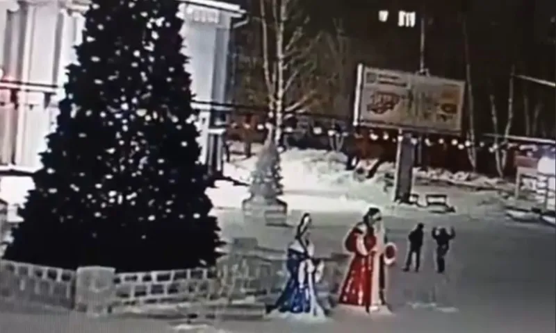 Новоалтайские Гринчи: неизвестные украли игрушки и повредили ветки центральной городской ёлки
