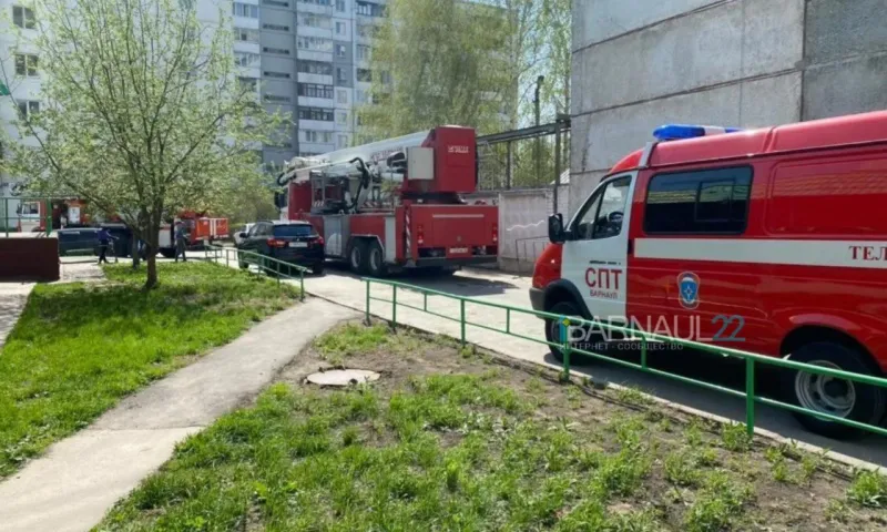 В Барнауле загорелась квартира