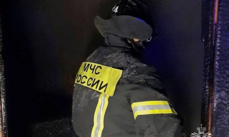 Сотрудники МЧС потушили пожар и спасли мать с двумя детьми в Алтайском крае