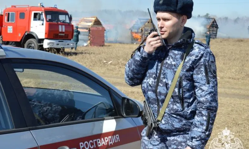 Противопожарные учения с участием Росгвардии прошли в Барнауле
