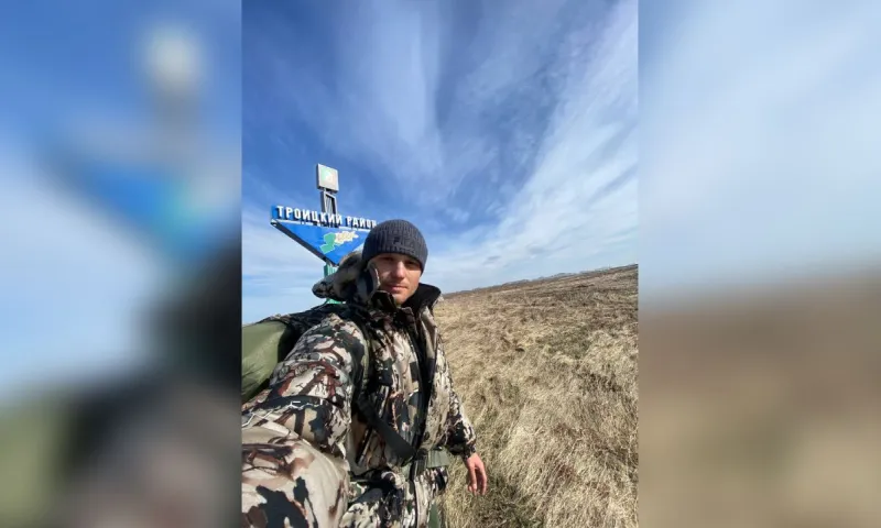 Житель Алтайского края идёт пешком из Бийска в Новосибирск