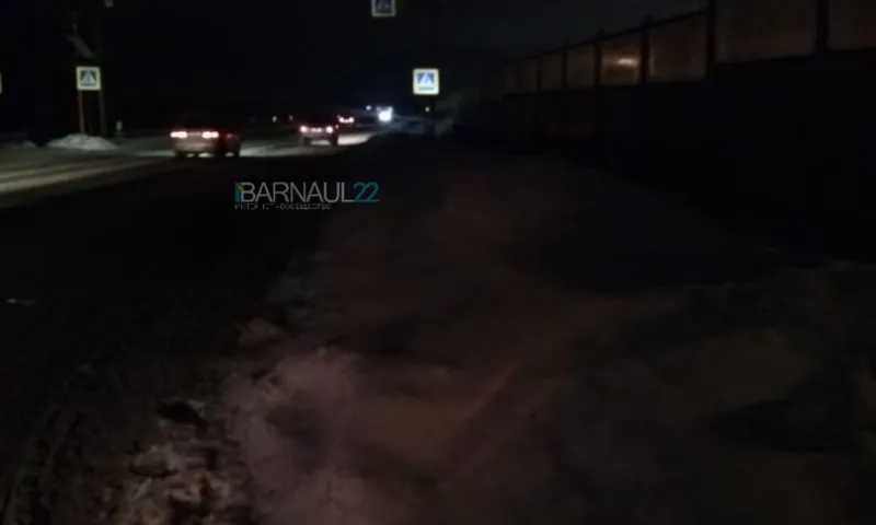 Жители района Барнаула жалуются на опасную дорогу и тротуары, заваленные сугробами