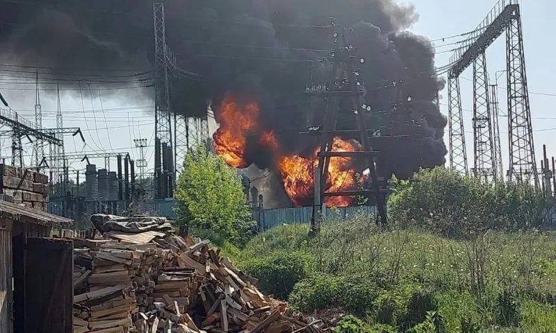 В Смазнево произошел пожар на подстанции