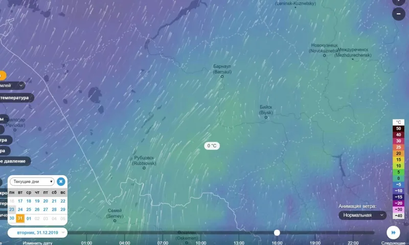 До +1: о погода в Алтайском крае в Новый год