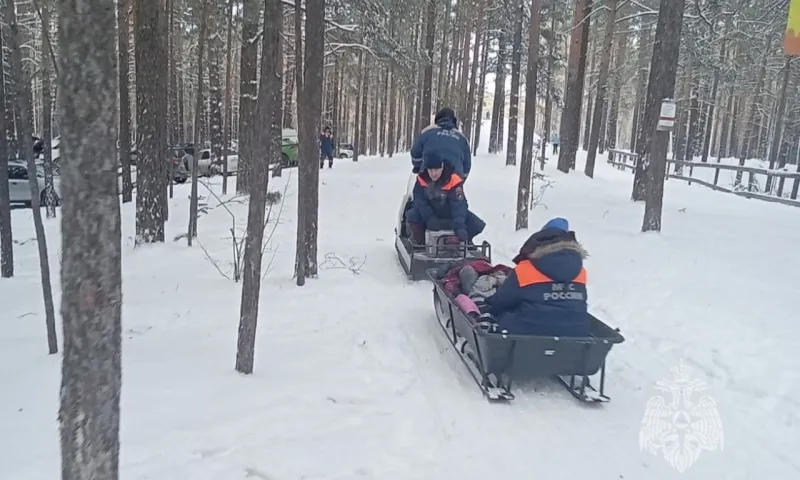 На лыжной трассе в Барнауле сотрудники МЧС спасли женщину
