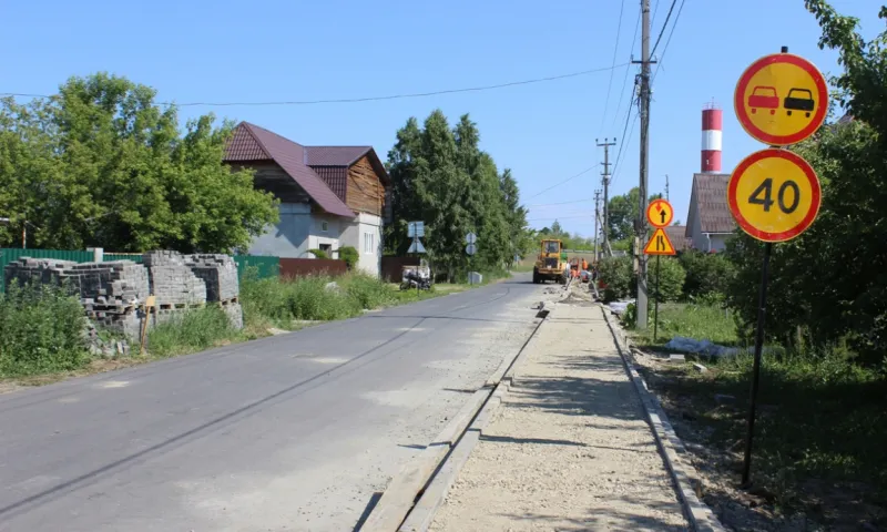 Тротуар начали строить в барнаульском посёлке Авиатор