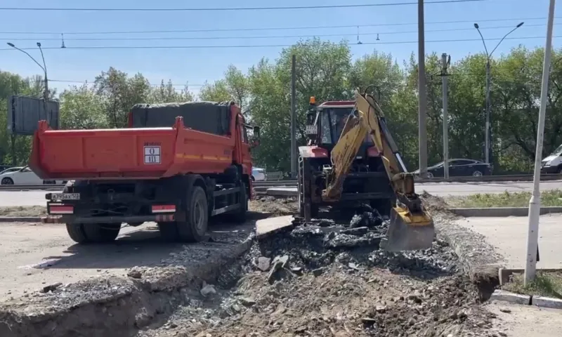 Видео: строительство разворотного кольца на Новом рынке в Барнауле