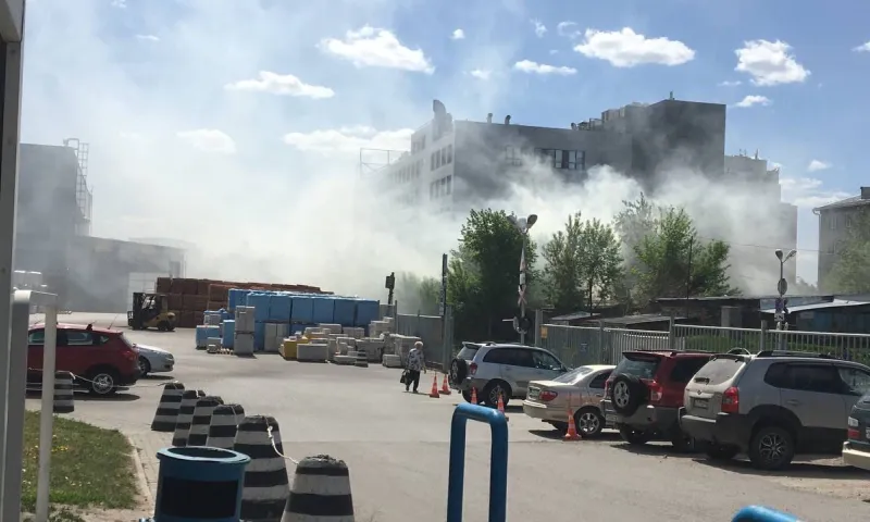 В центре Барнаула случилось возгорание