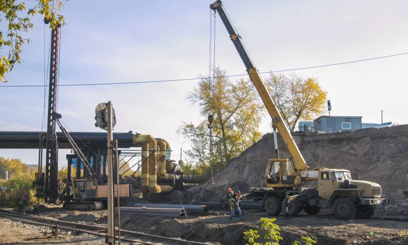 Работы на путепроводе на Новом рынке в Барнауле продолжаются