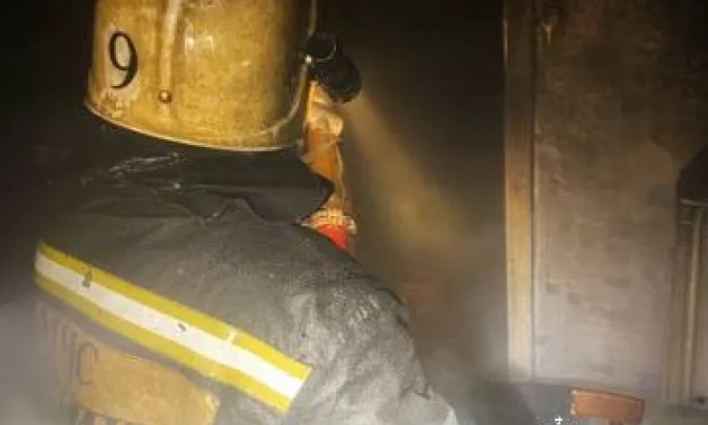 В Барнауле 25 пожарных справились с огнём в частном доме