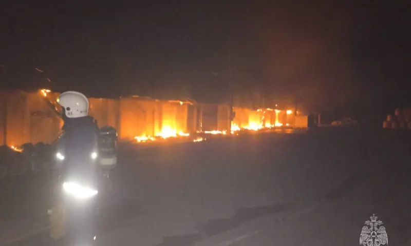 В Заринском районе загорелся крупный зерносклад