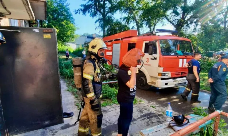 В Барнауле сотрудники МЧС справились с огнём в многоэтажном доме