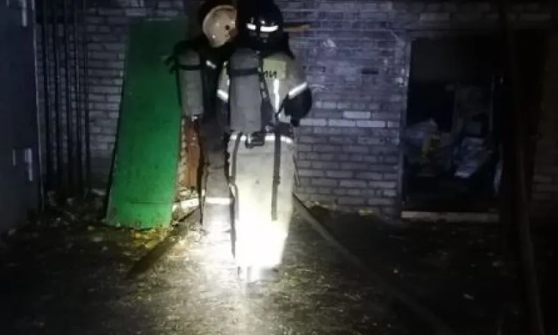 Гаражи загорелись ночью в Барнауле