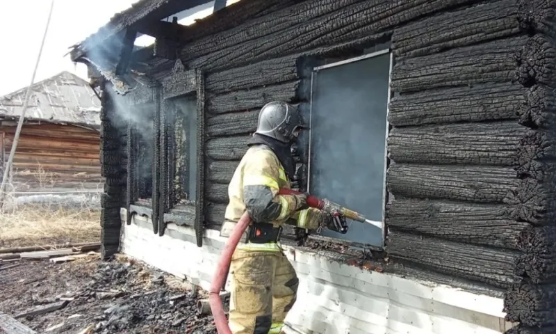 В Алтайском крае сотрудники МЧС спасли при пожаре многодетную семью