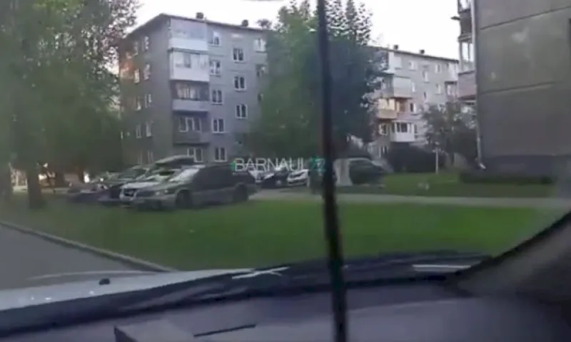 Водители самопроизвольно создали парковку на свежем газоне в Барнауле