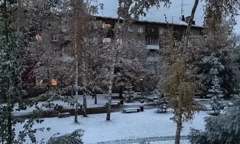 В городах Сибири прошёл первый снег