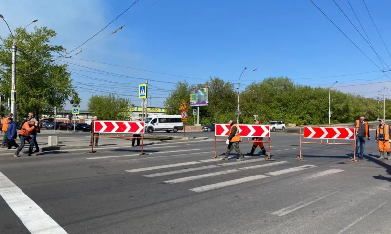 На проспекте Ленина в Барнауле началось строительство разворотного кольца