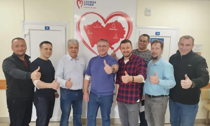 Cотрудники Госфонда «Защитники Отечества» в Алтайском крае сдали кровь для бойцов СВО