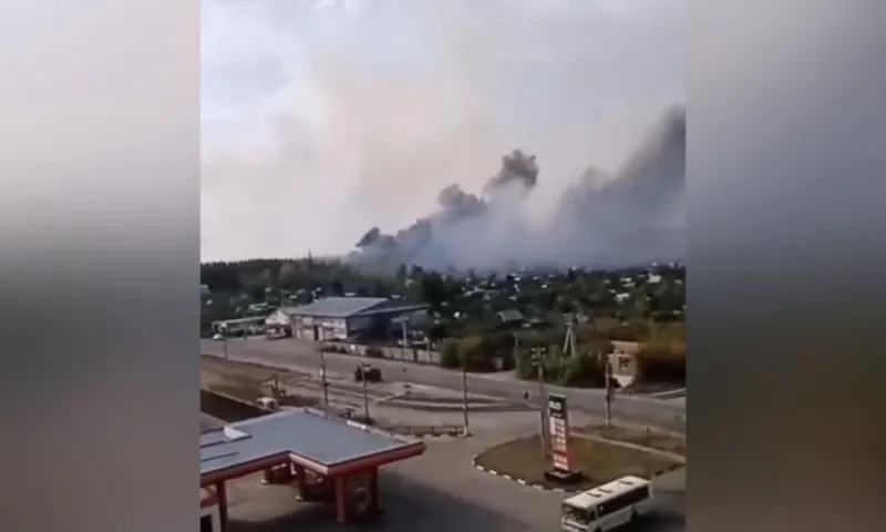 Пожар рядом с Бийским олеумным заводом локализовали