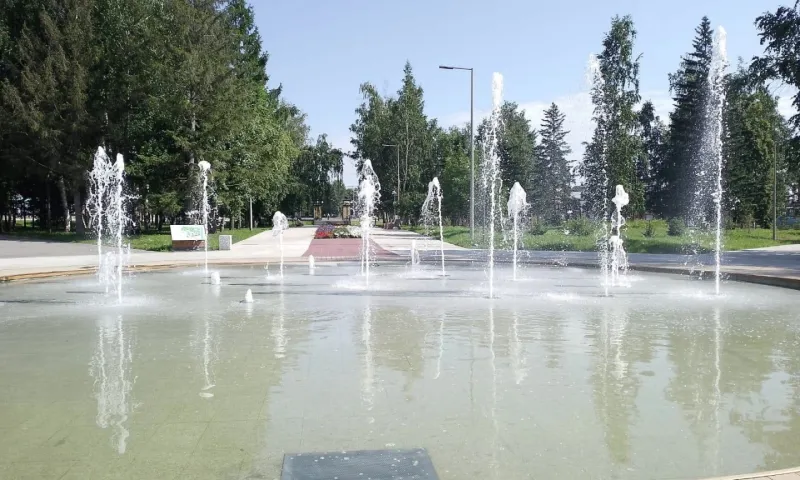В барнаульском парке «Центральный» напомнили, что купаться в пешеходном фонтане запрещено